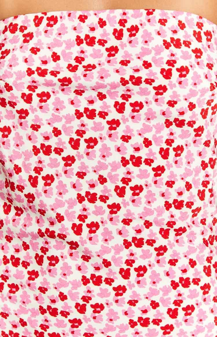 Ellie Pink And Red Speckled Mini Dress Product Image