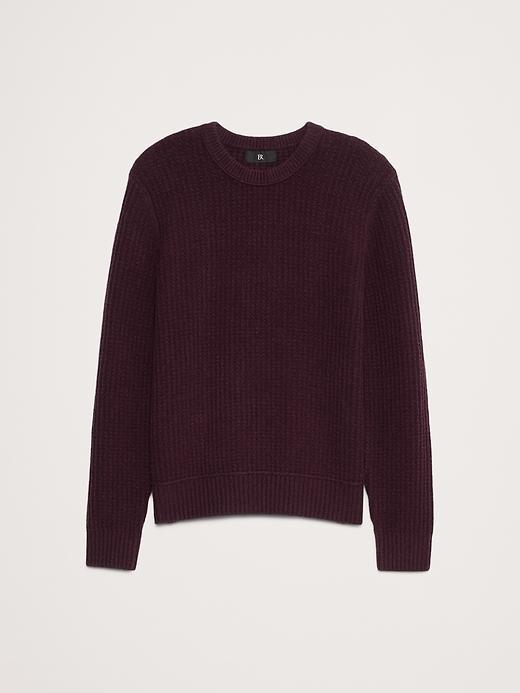 Ribbed Bouclé Crew-Neck Sweater Product Image