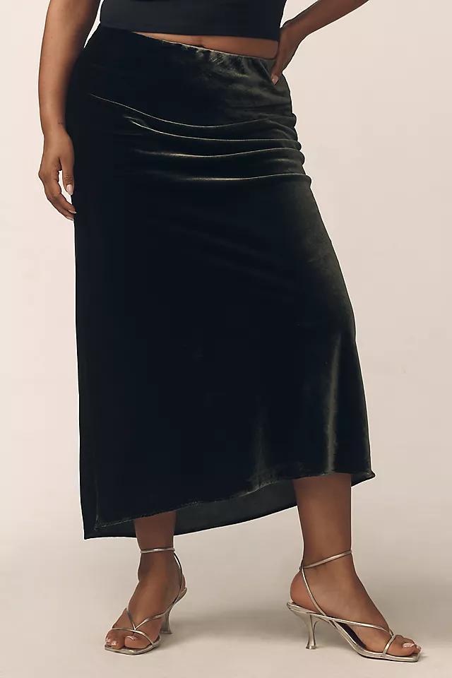 The Tilda Maxi Slip Skirt: Velvet Edition Product Image