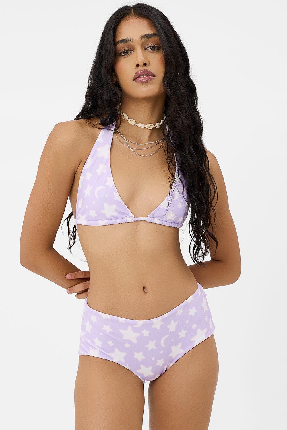 Harlow Terry Halter Bikini Top - Luna Product Image