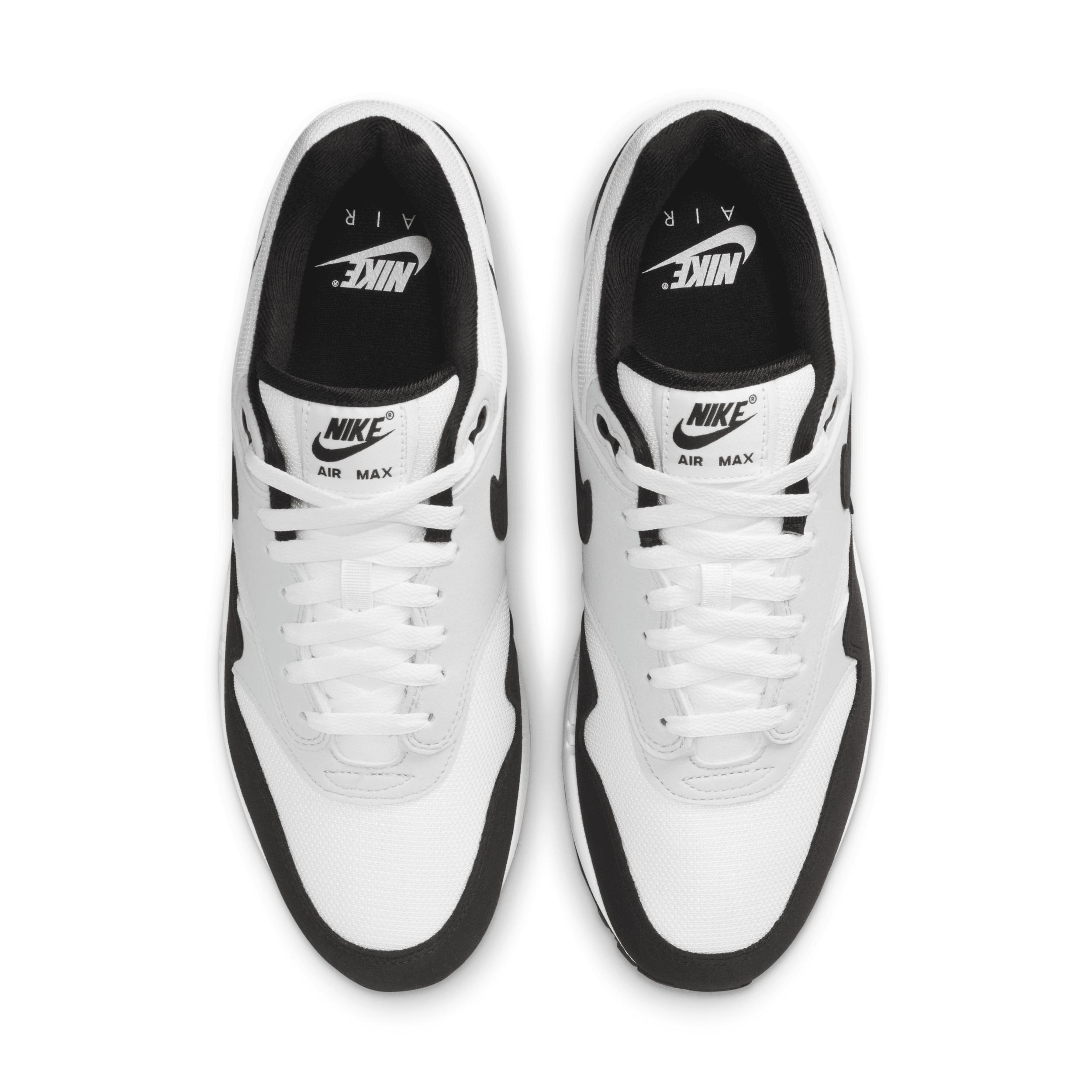 Nike Mens Air Max 1 Casual Sneakers from Finish Line - White, Black Product Image