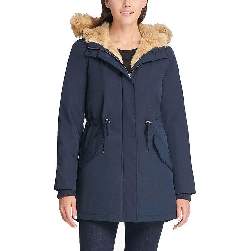 Womens Levis Arctic Cloth Fishtail Parka Jacket Blue Product Image