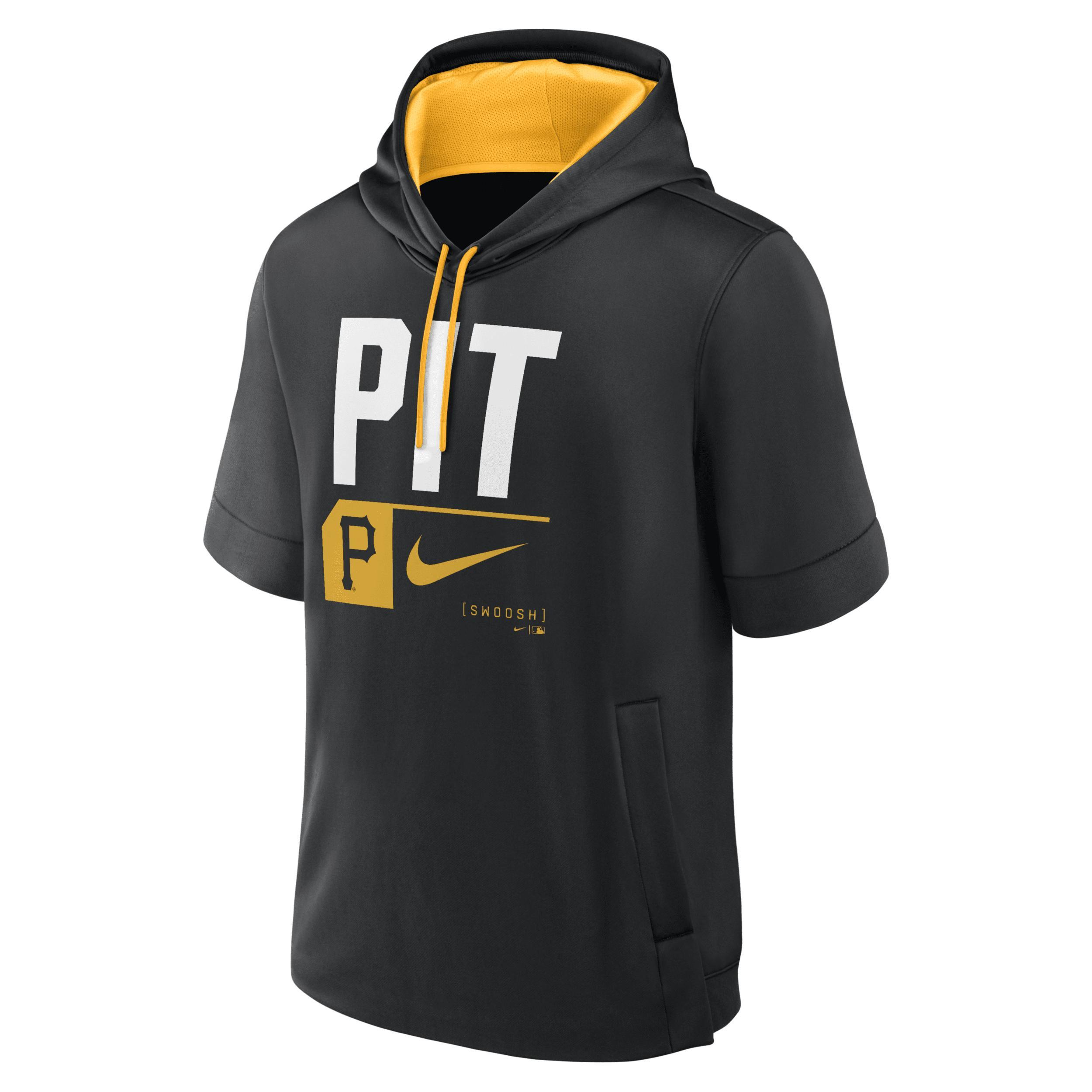 Pittsburgh Pirates Tri Code Lockup Nike Men's MLB Short-Sleeve Pullover Hoodie Product Image