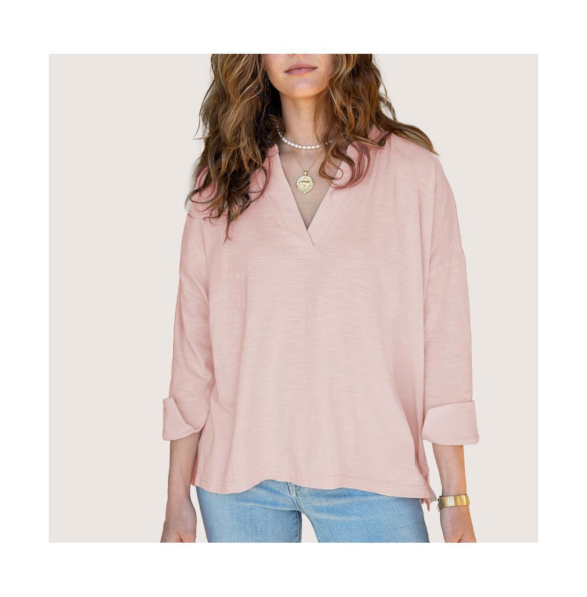 Mersea Womens Amelia Cuff Tee - Rose Quartz Product Image