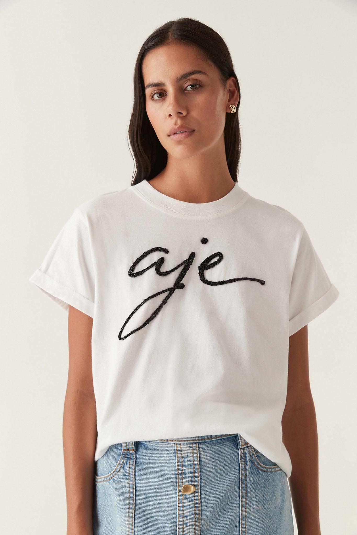 Enya Embellished Slim Tee Product Image