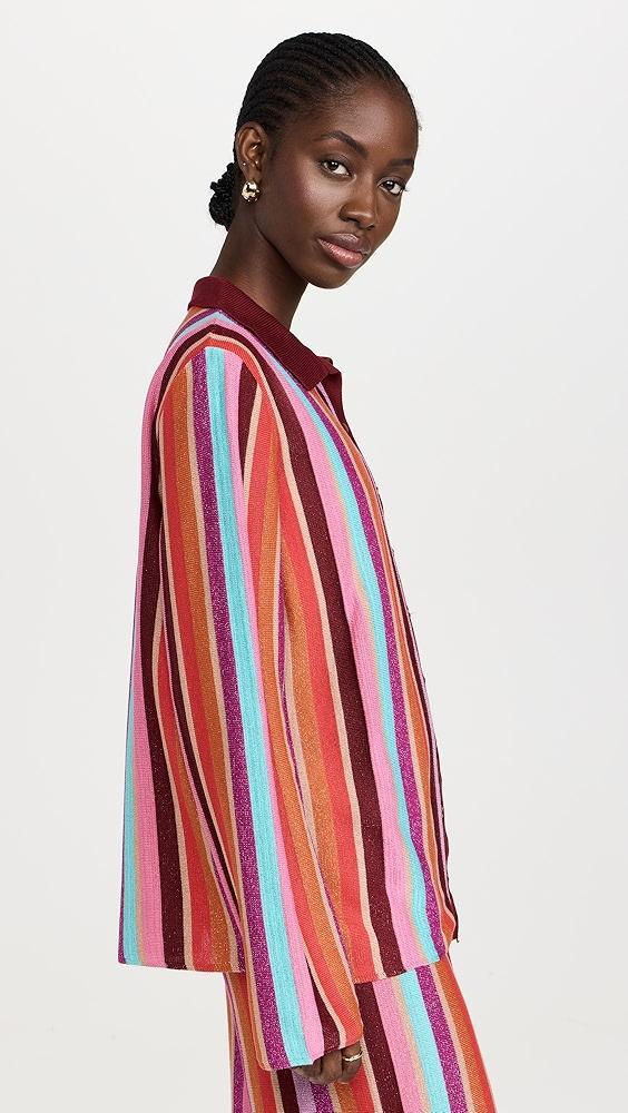 DRESS TO Magic Stripe Knit Blouse | Shopbop Product Image