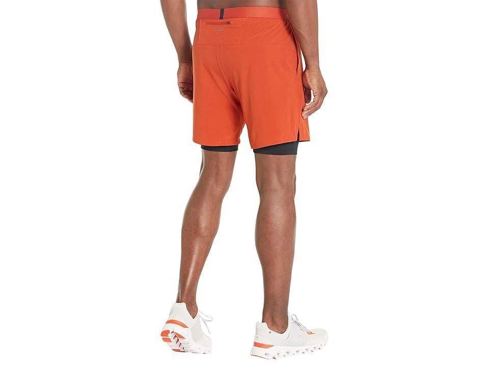 Saucony Outpace 7 2-in-1 Shorts (Lava) Men's Shorts Product Image