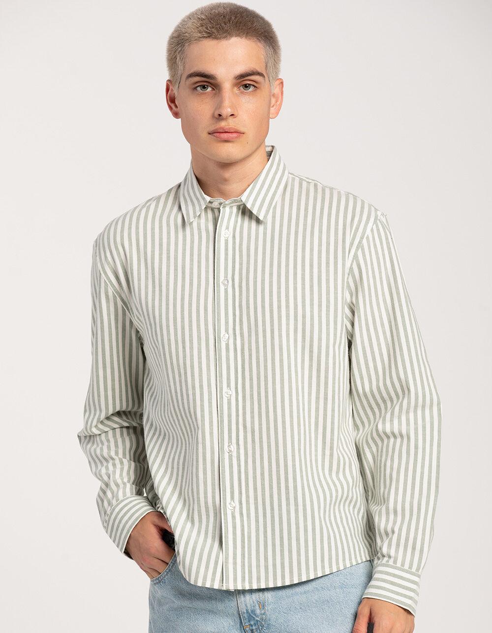 RSQ Mens Striped Oxford Shirt Product Image