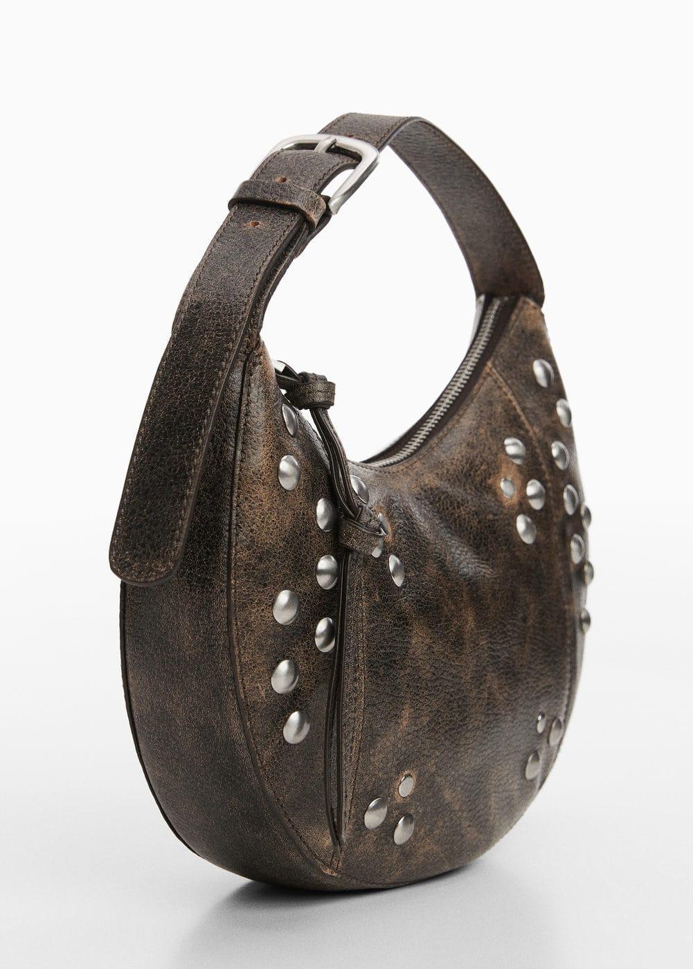 MANGO - Stud leather bag - One size - Women Product Image