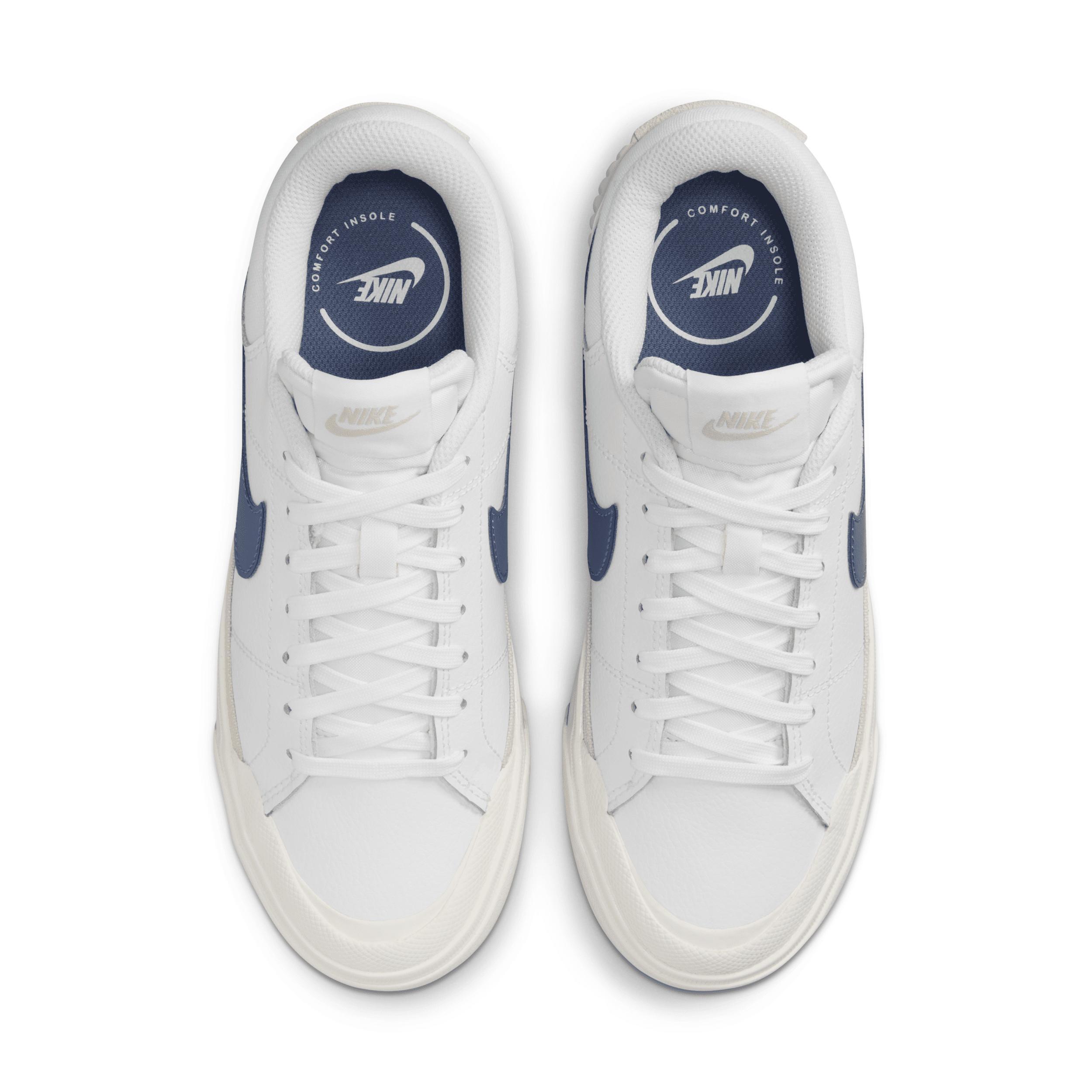 Nike Womens Court Legacy Lift Platform Casual Sneakers from Finish Line - White Product Image