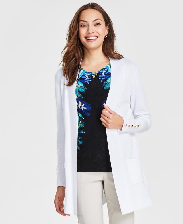 Women's Button-Sleeve Flyaway Cardigan, Created for Macy's Product Image