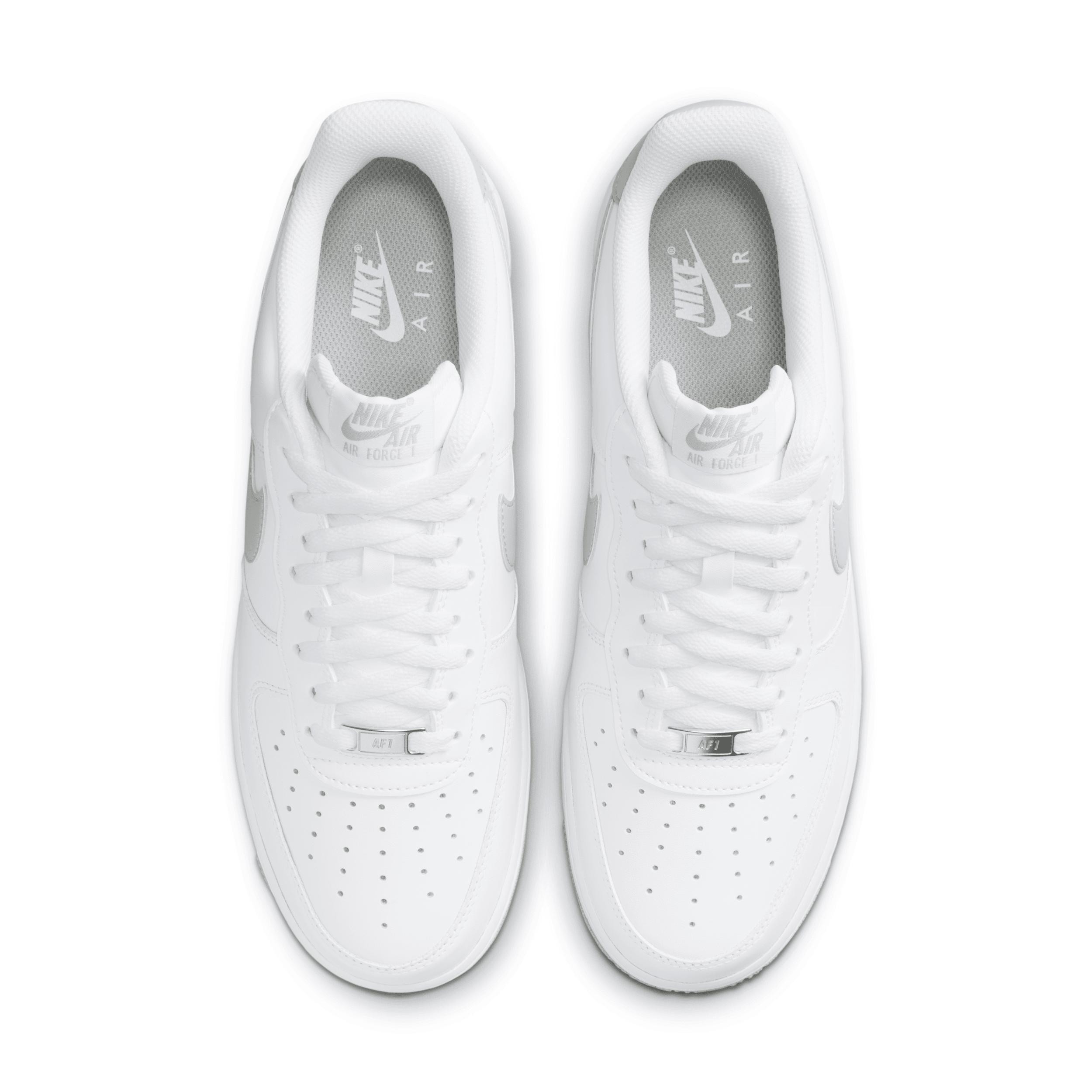 Nike Mens Nike Air Force 1 Low 07 - Mens Shoes White/Grey Product Image