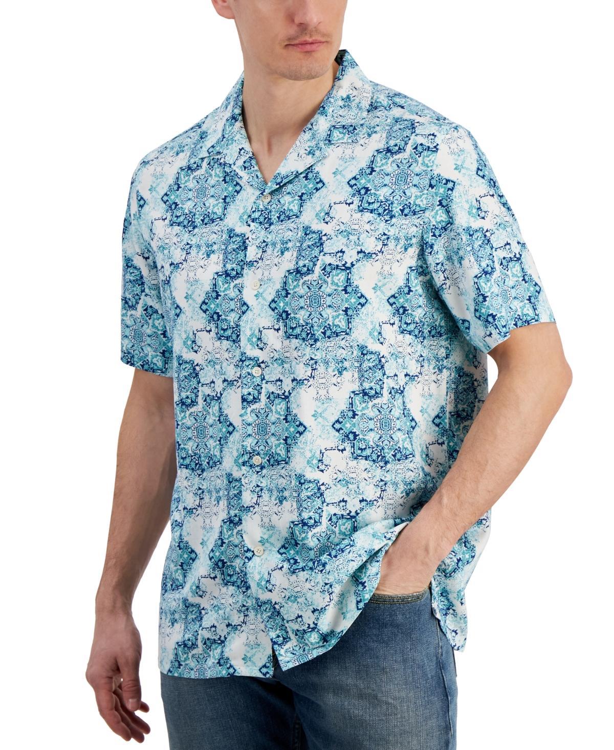 Club Room Mens Medallion-Print Camp-Collar Resort Shirt, Created for Macys Product Image