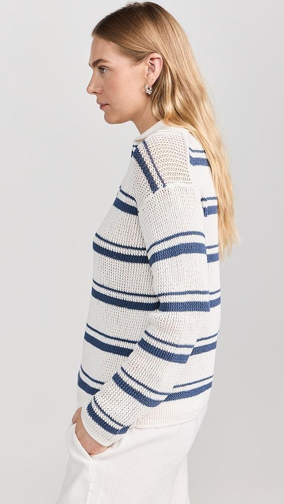 Vince Racked Ribbed Stripe Pullover | Shopbop Product Image