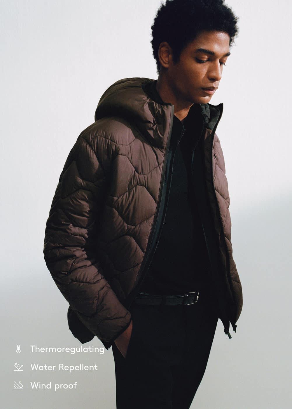 Mango Mens Ultra-Light Water-Repellent Anorak Product Image