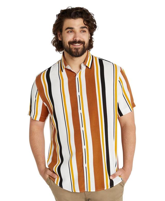 Johnny Bigg Mason Stripe Short Sleeve Button-Up Shirt Product Image