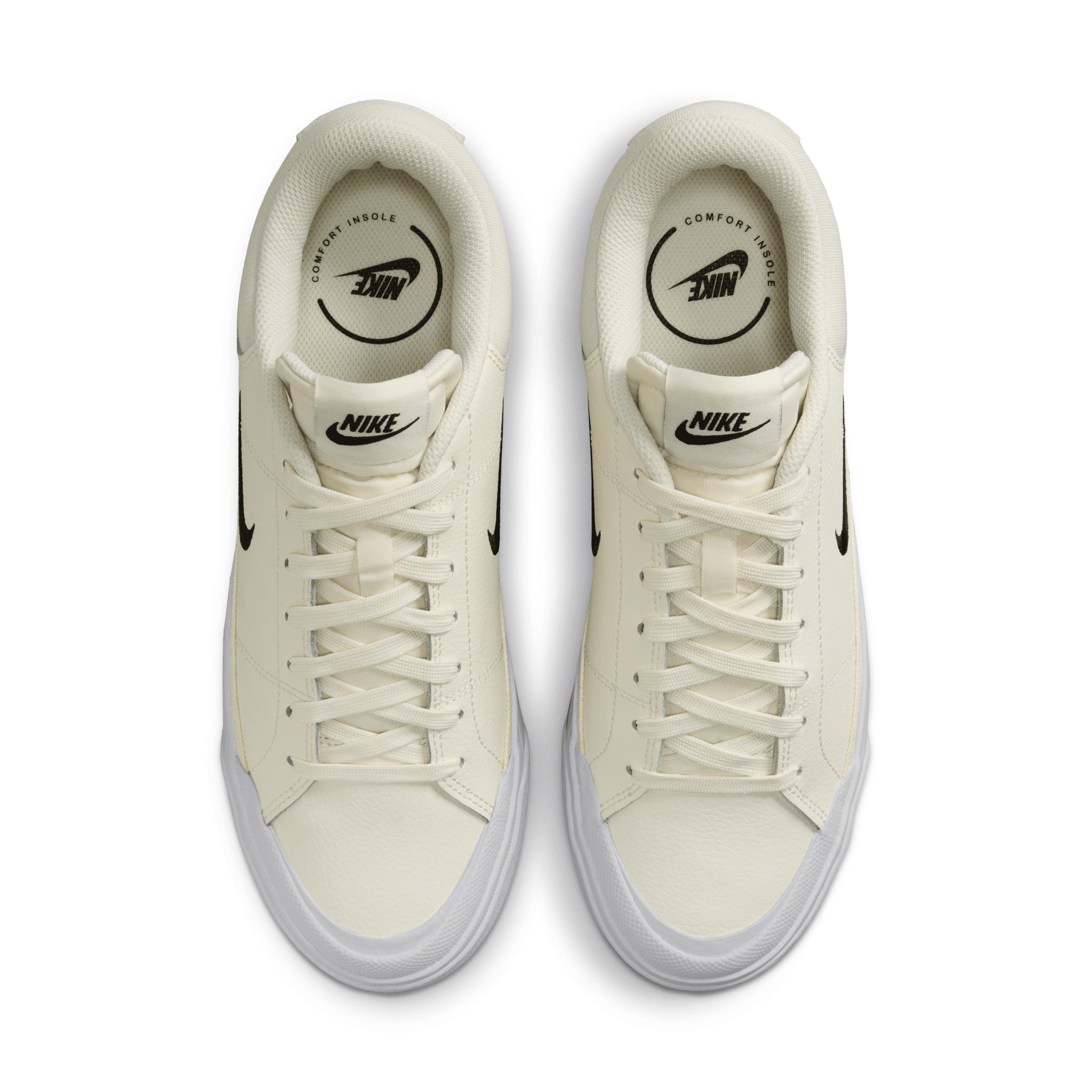 Nike Womens Court Legacy Lift Platform Casual Sneakers from Finish Line - WHITE Product Image