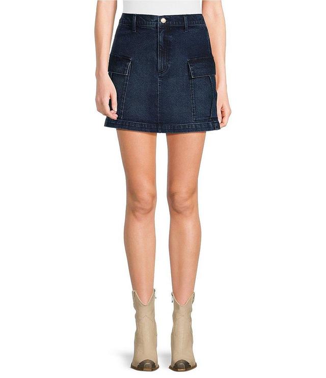 Copper Key Cargo Denim Mini Skirt Product Image