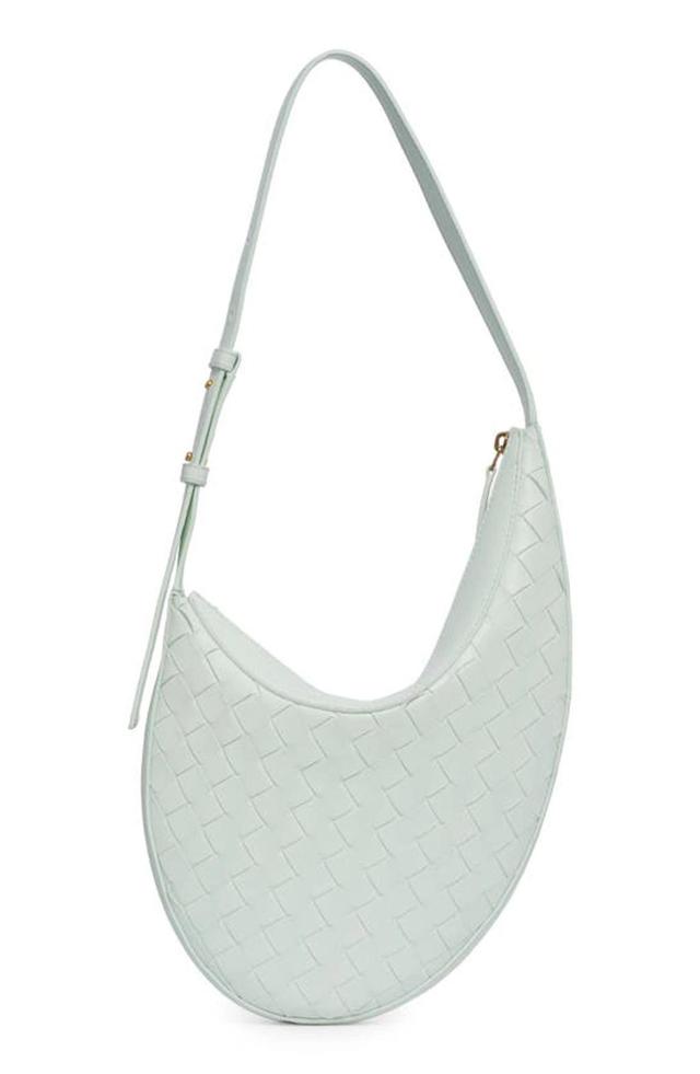 BOTTEGA VENETA Small Hobo Bag In Glacier-muse Brass Product Image