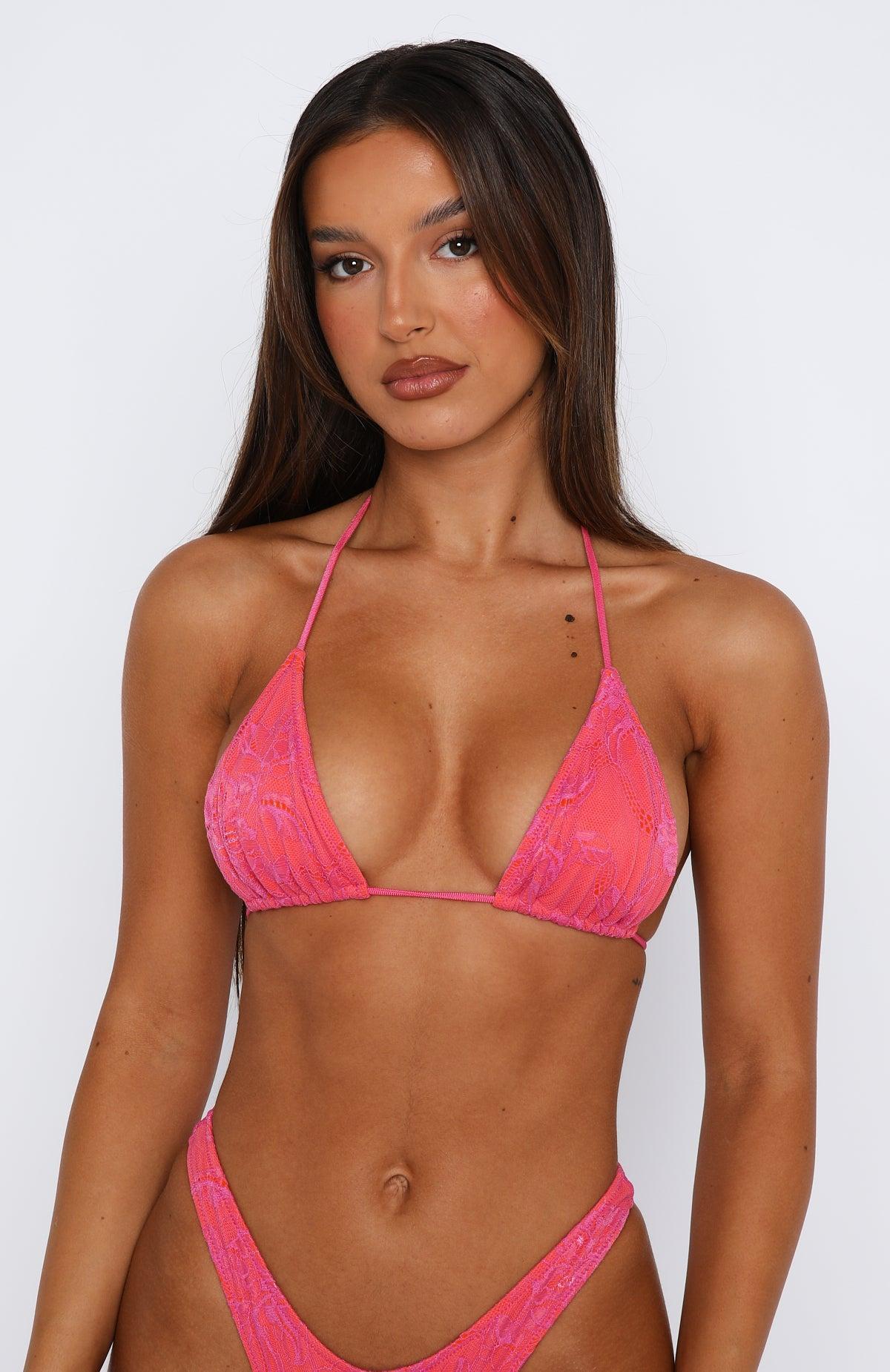 Beach Babe Bikini Top Hot Pink Product Image