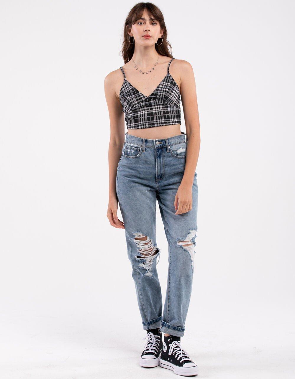 RSQ Womens Plaid Corset Cami Product Image