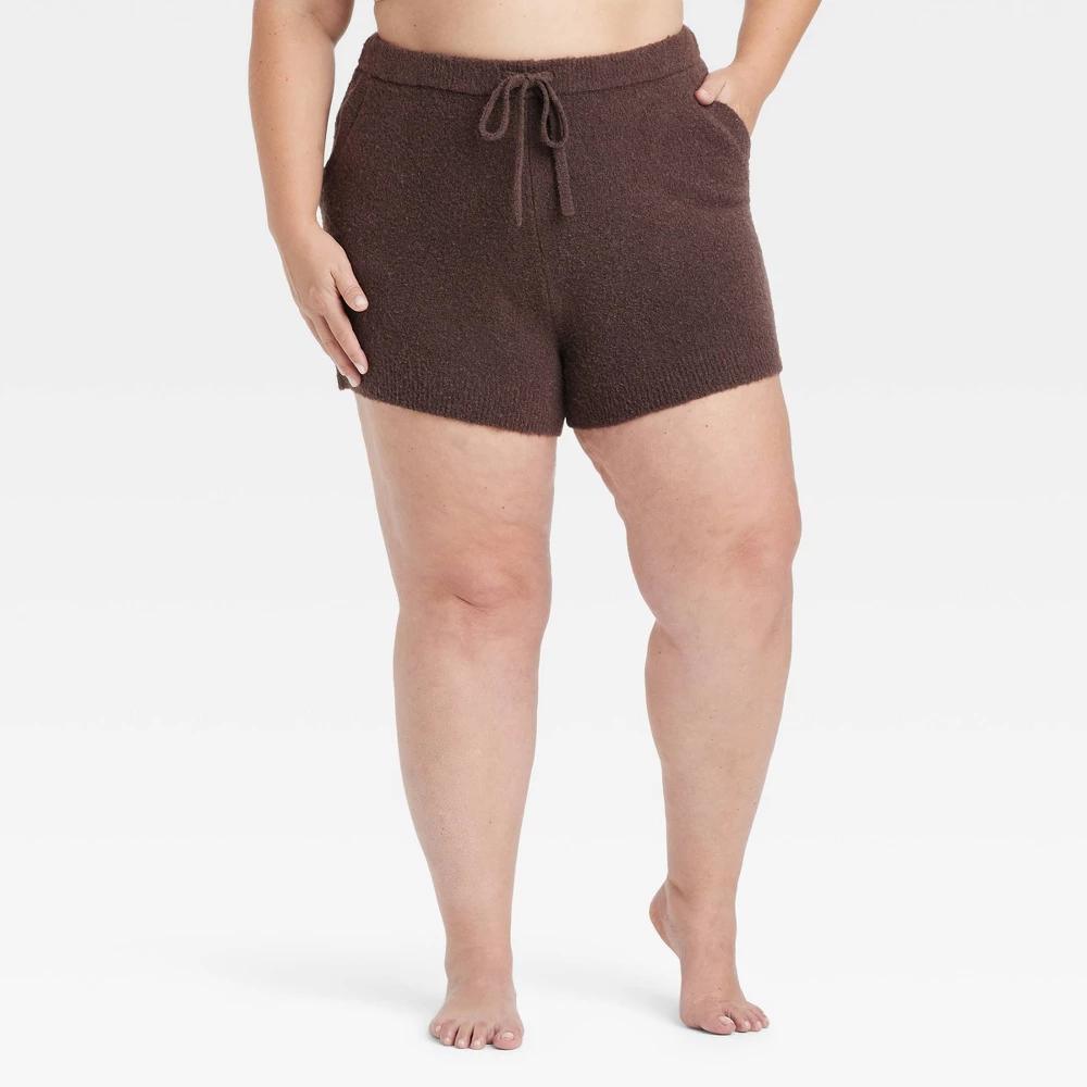 Womens Sweater Shorts - Auden Brown 4X Product Image