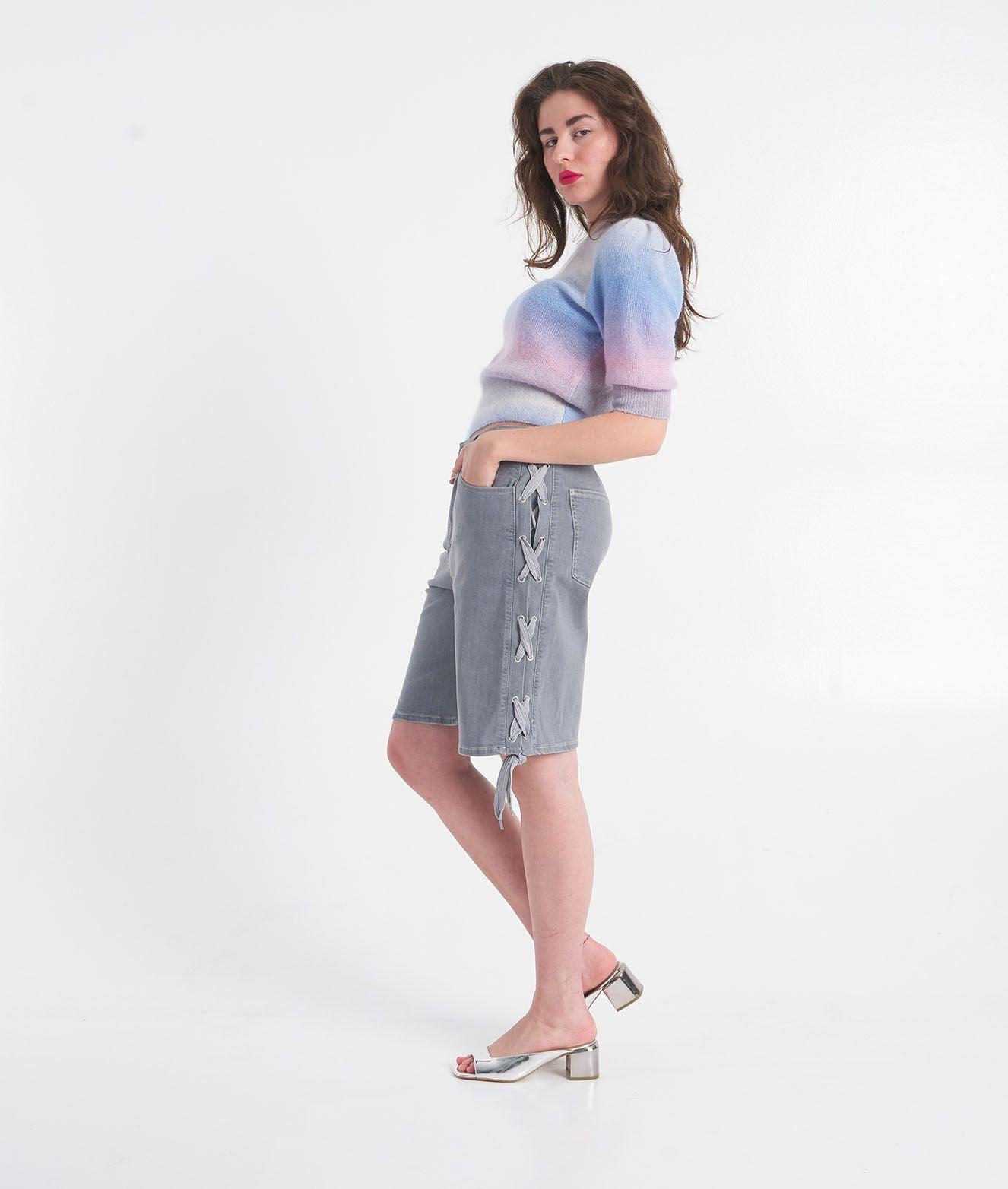 Mid-rise Bermuda ‘Neo’ in denim Female Product Image