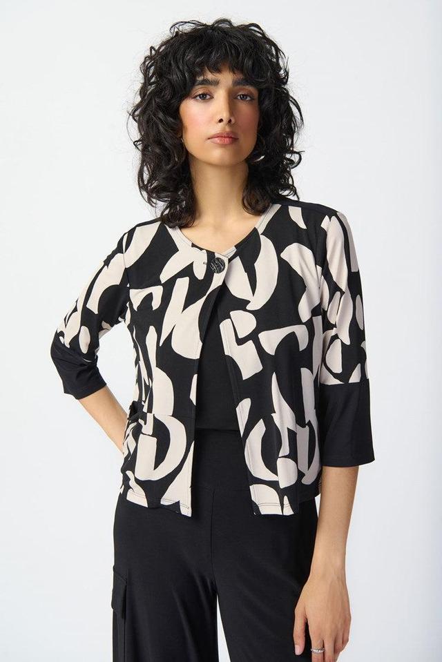 Joseph Ribkoff Abstract Print Silky Knit Jacket 241223 Product Image