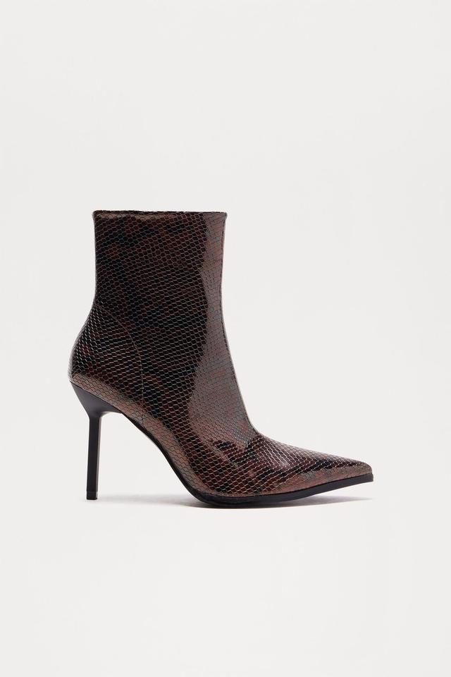 Ozzy Stiletto Booties - Brown Product Image