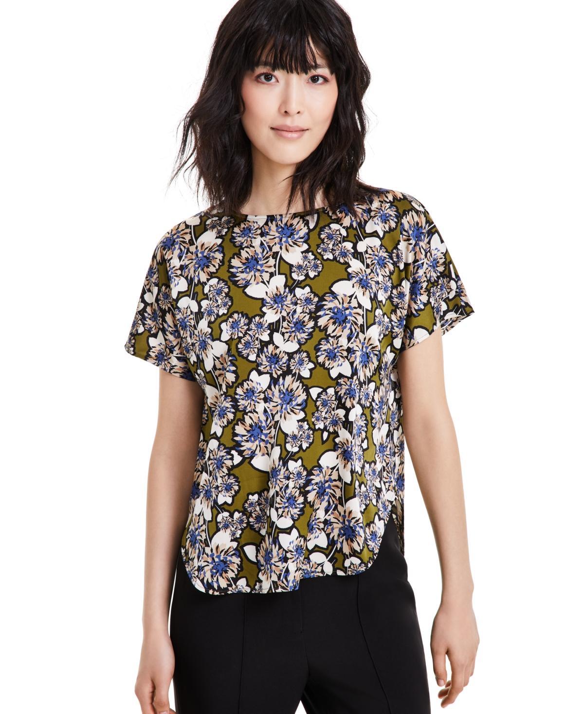 Women's Pull-On Floral Short-Sleeve Top Product Image