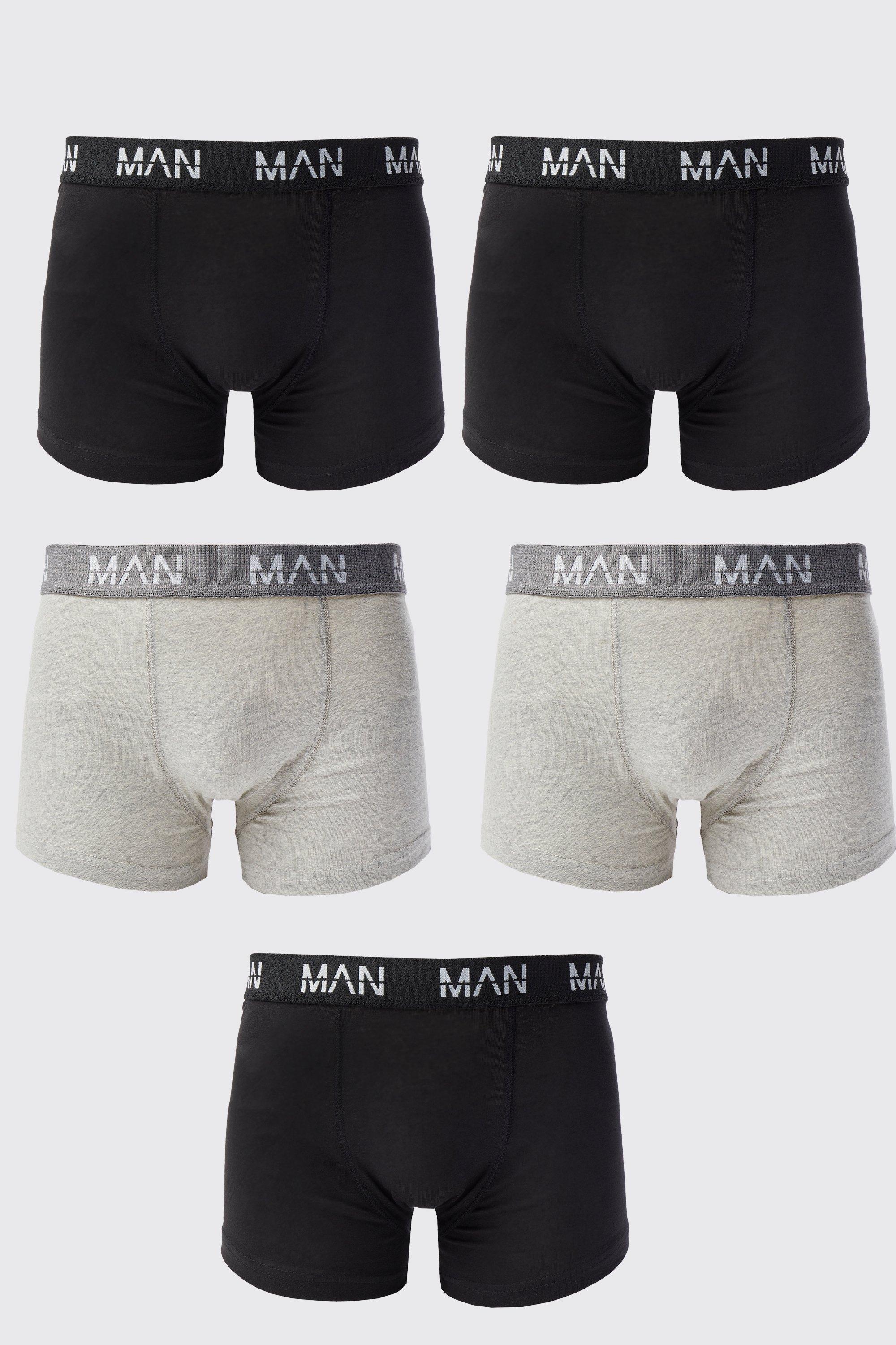 Mens Multi 5 Pack Man Mixed Colour Trunks, Multi Product Image