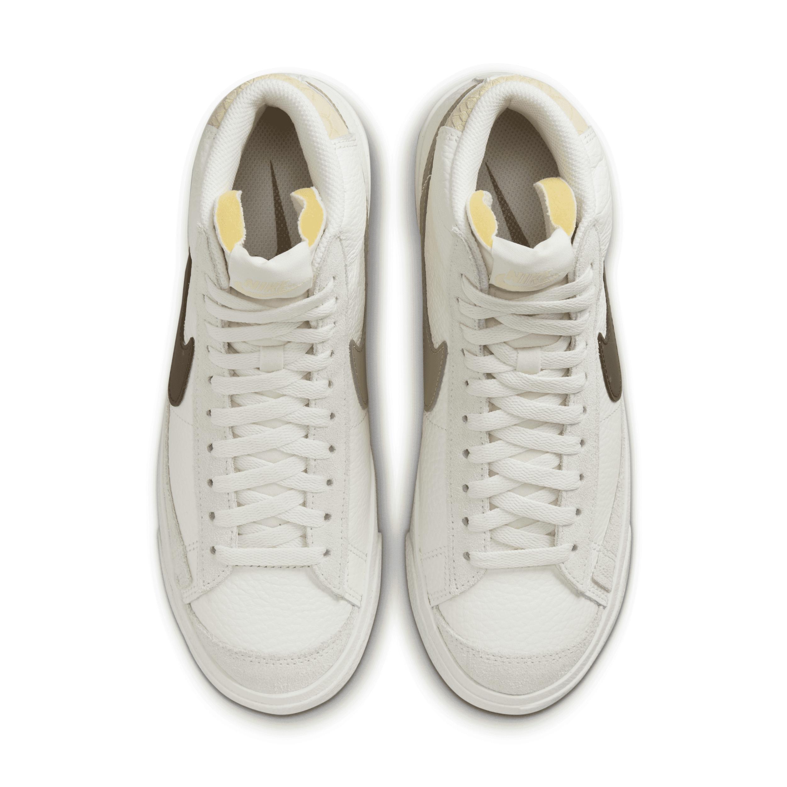 Nike Women's Blazer Mid '77 Shoes in White, Size: 5 | FD0805-100 Product Image