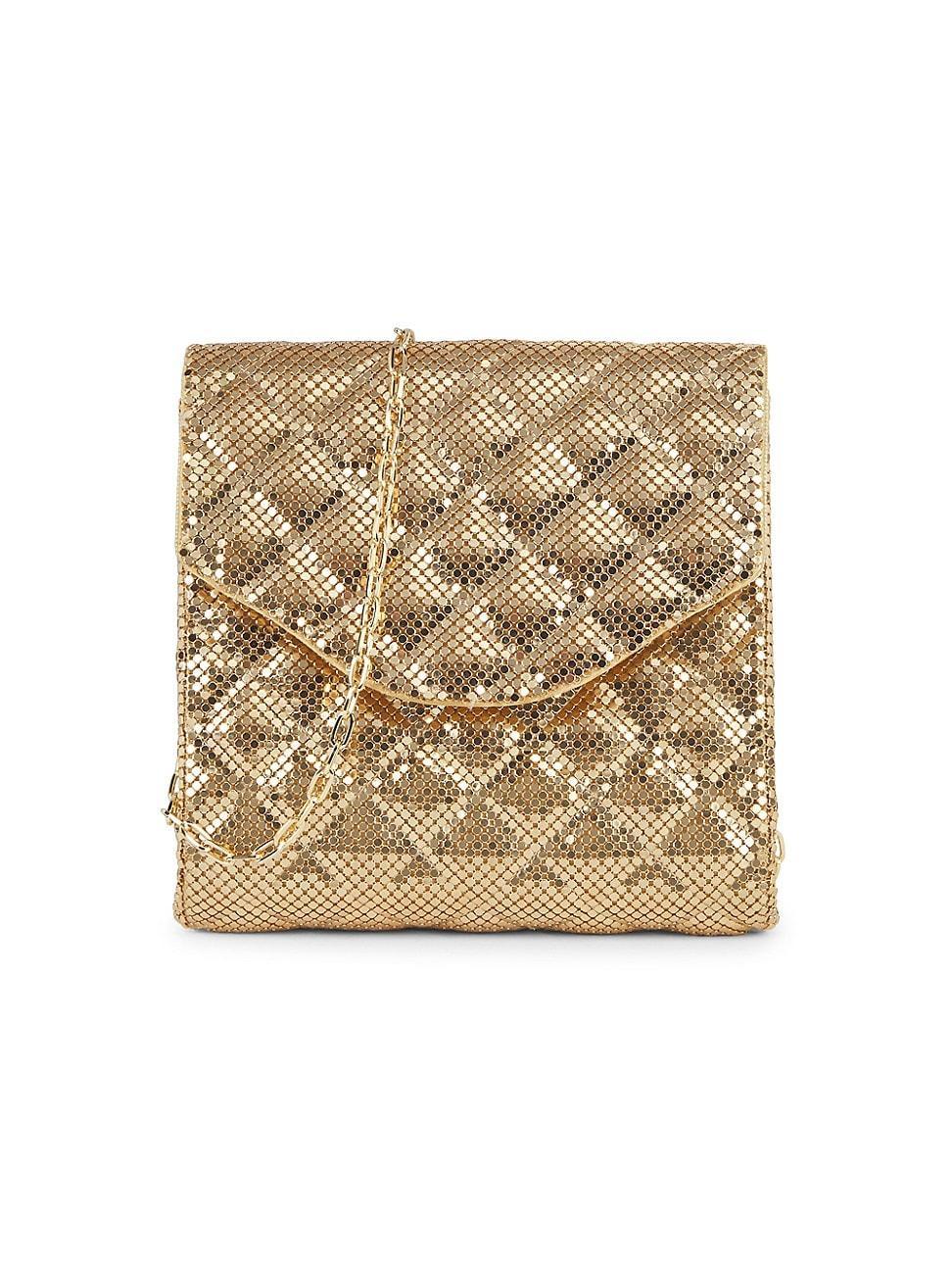 Womens Stevie Brass Mesh Clutch Product Image