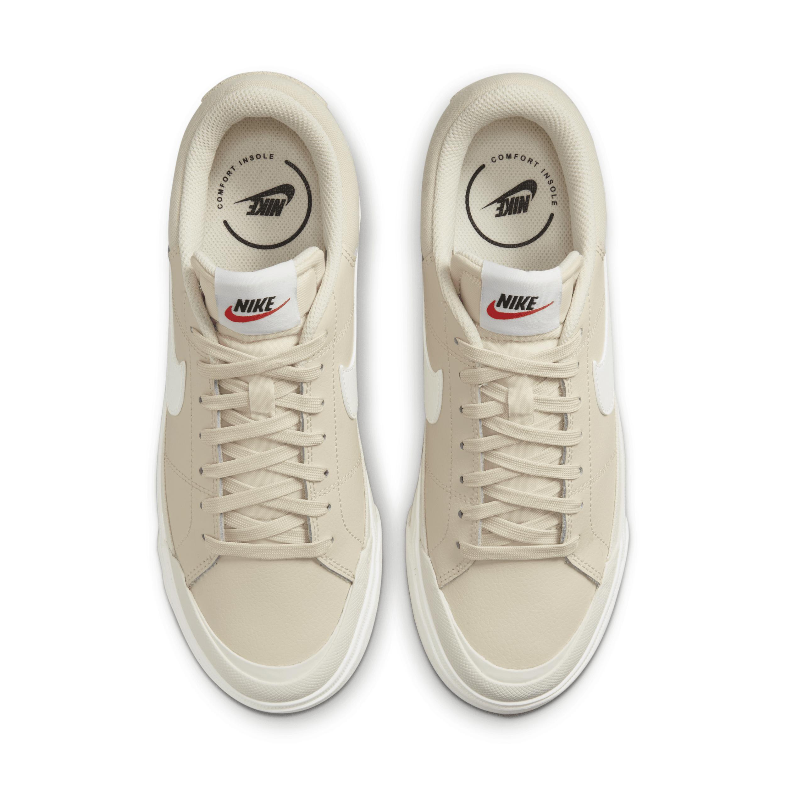 Nike Womens Court Legacy Lift Platform Casual Sneakers from Finish Line - White Product Image