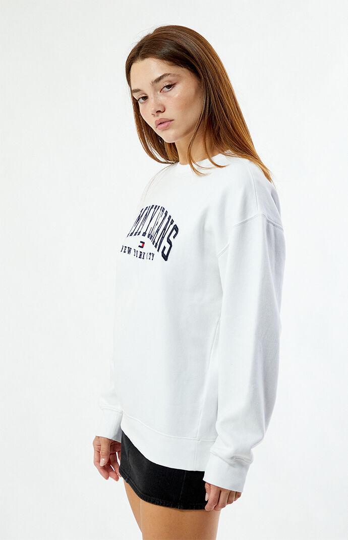 Tommy Jeans Womens Varsity Crew Neck Relaxed Sweatshirt Product Image