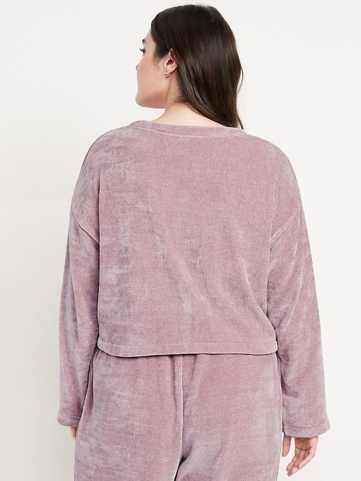 Cozy Chenille Button-Down Top Product Image