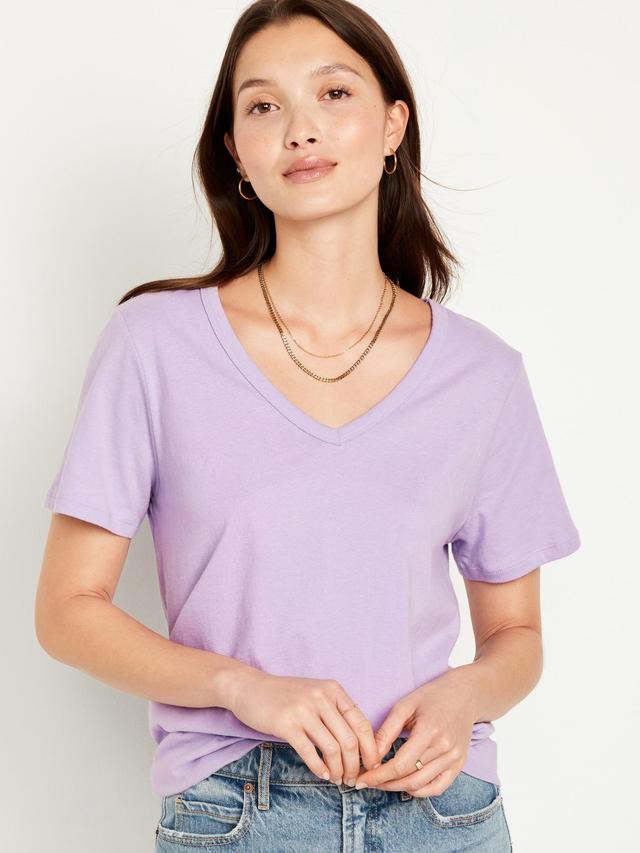 EveryWear V-Neck Slub-Knit T-Shirt for Women Product Image