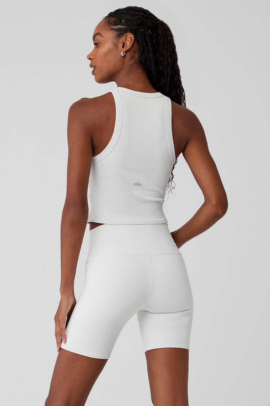 Goddess Ribbed Go-To Tank - White Female Product Image