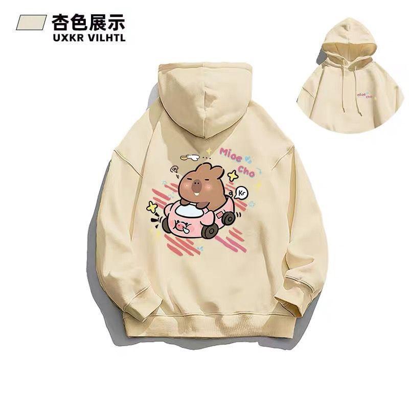 Couple Matching Cartoon Print Hoodie Product Image