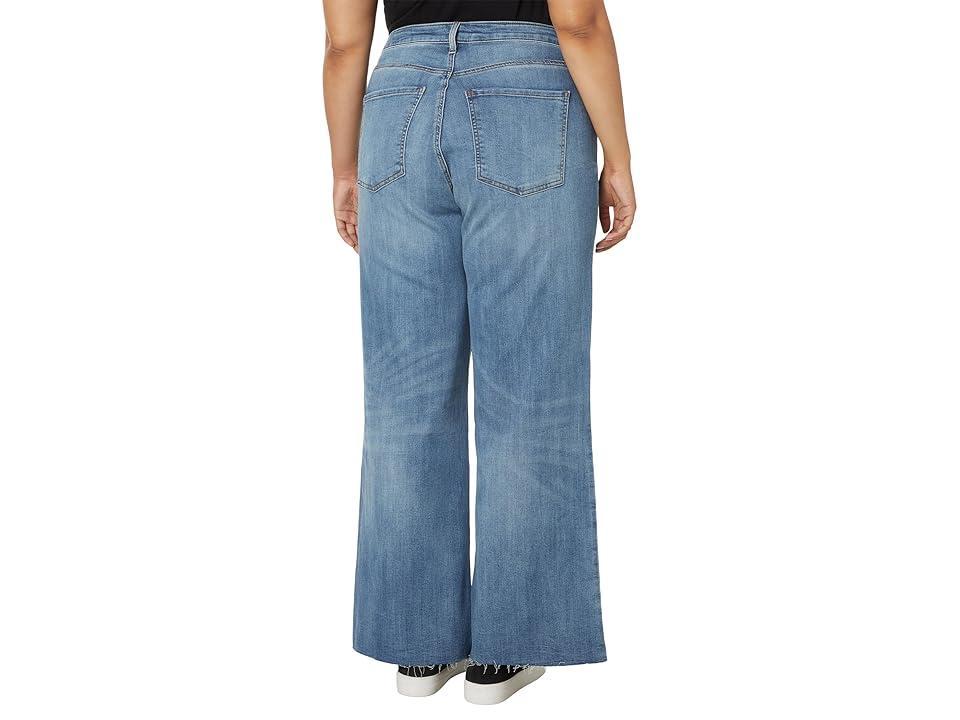 KUT from the Kloth Meg High Rise Wide Leg Zip Fly - Raw Hem Patch Pockets (Prevent) Women's Jeans Product Image