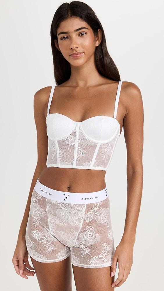 Fleur du Mal Bouquet Lace Bustier Top | Shopbop Product Image