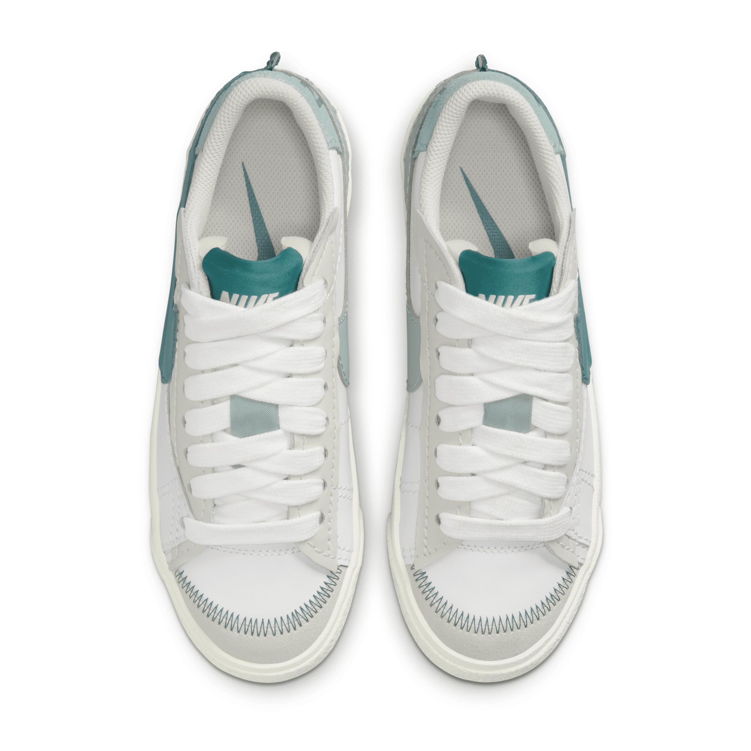 Nike Blazer Low '77 Jumbo sneakers in white & green Product Image