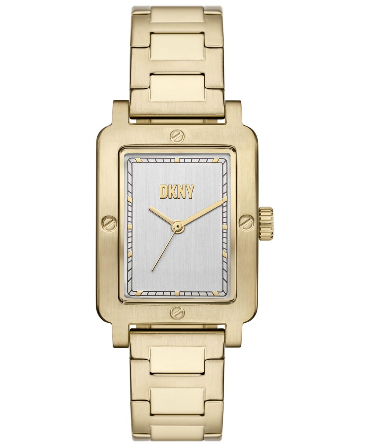 Dkny Womens City Rivet Three-Hand Gold-Tone Stainless Steel Watch 29mm - Gold-Tone Product Image