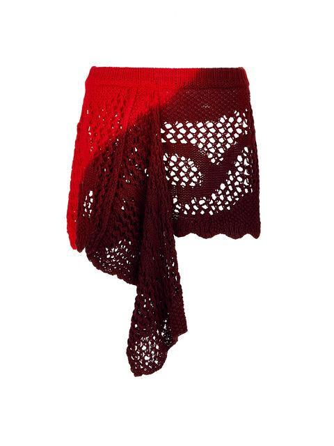 Red, fuchsia and wine mini skirt Product Image