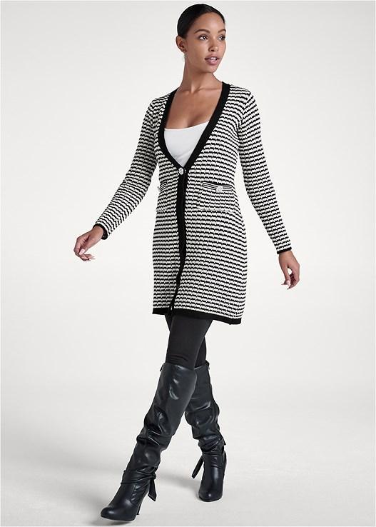 Ribbed Striped Duster Product Image