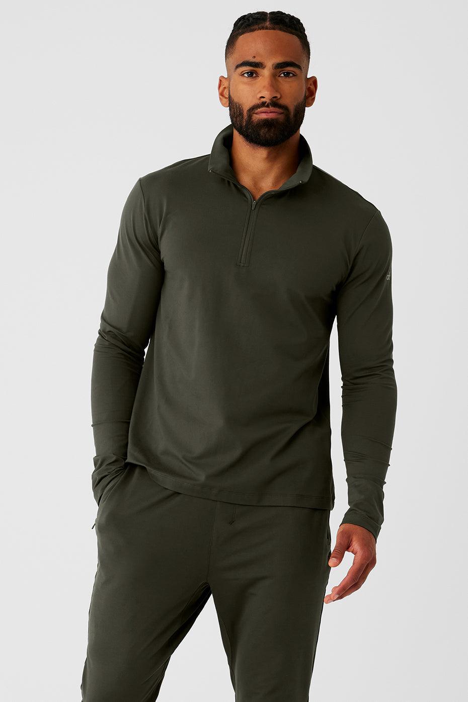 Conquer 1/4 Zip Reform Long Sleeve - Stealth Green Product Image