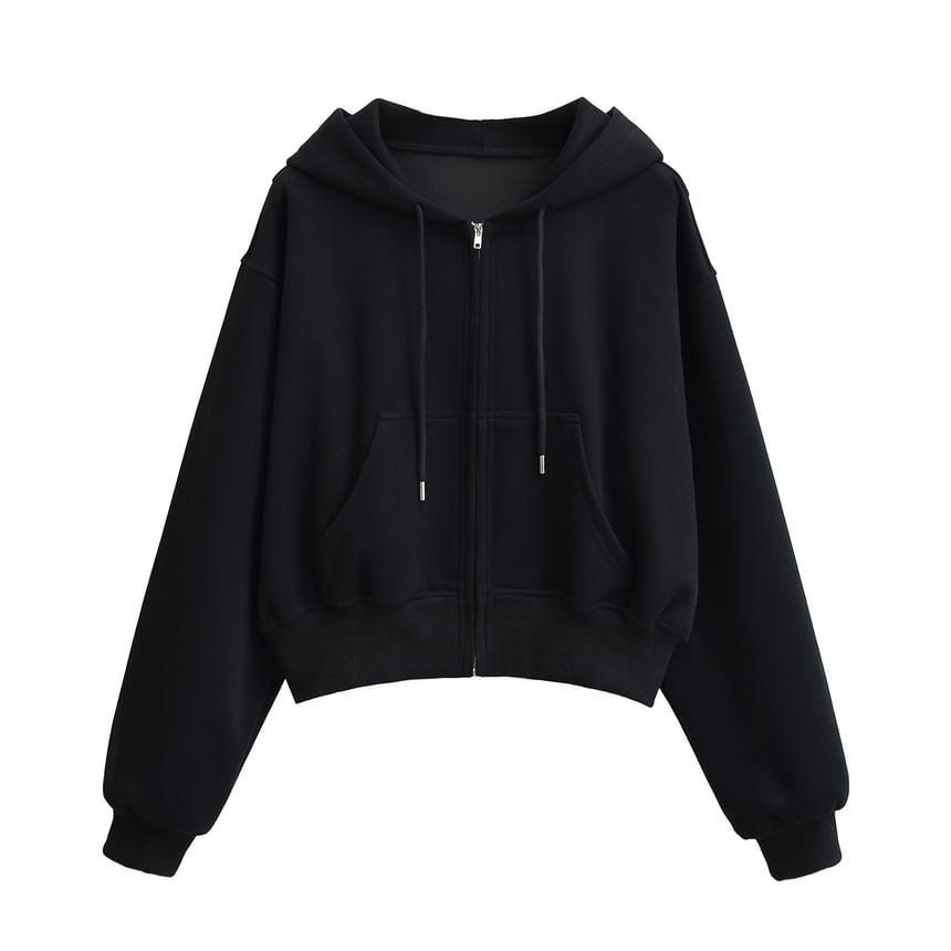 Plain Zip Hoodie Product Image