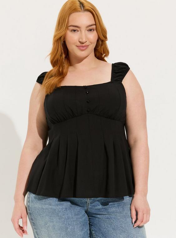 Peplum Challis Corset Top Product Image