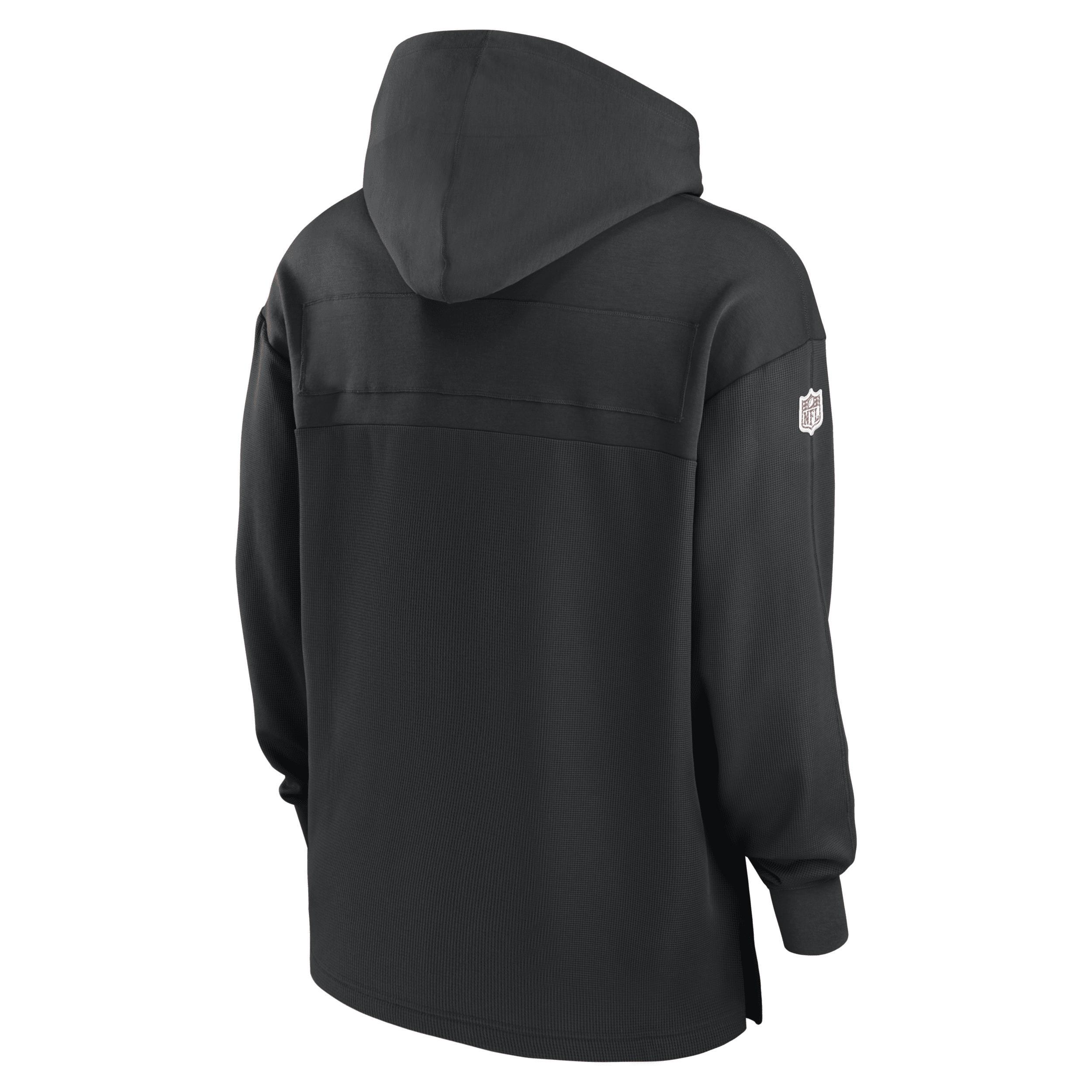 New York Giants Sideline Jersey Nike Mens Dri-FIT NFL Pullover Hoodie Product Image