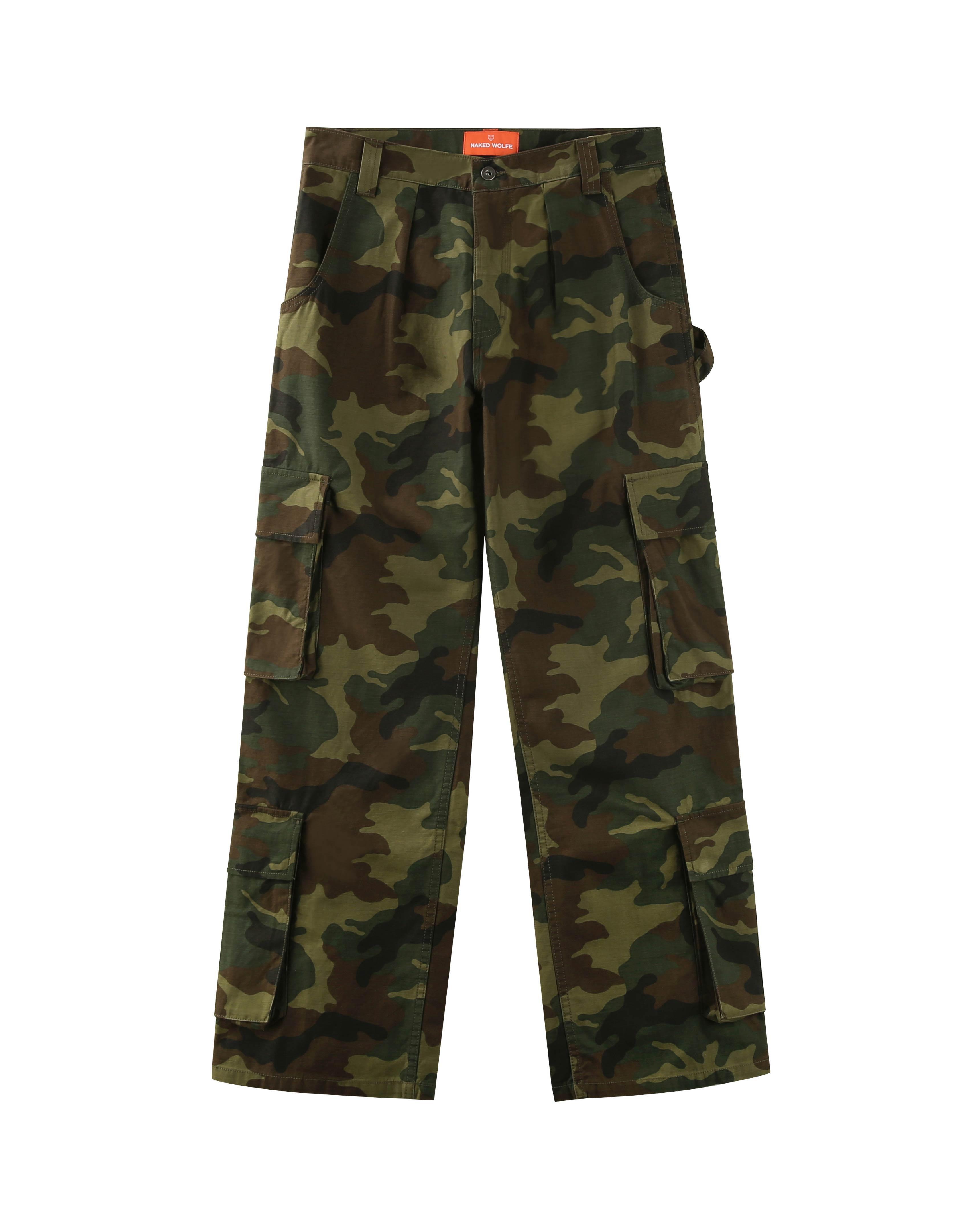 Baggy Pocket Cargo Pants Camo Product Image